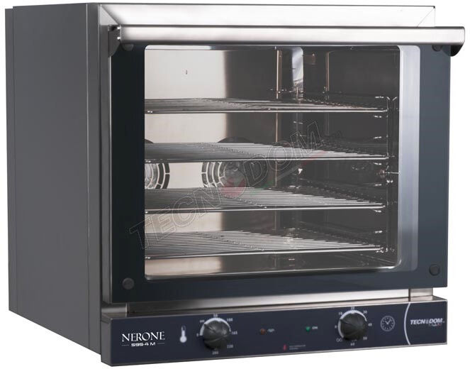 Tecnodom Forno a Convezione Manuale NERONE595-4 - N°4 Teglie Cm. 43,5 x 35 - Gastronomia