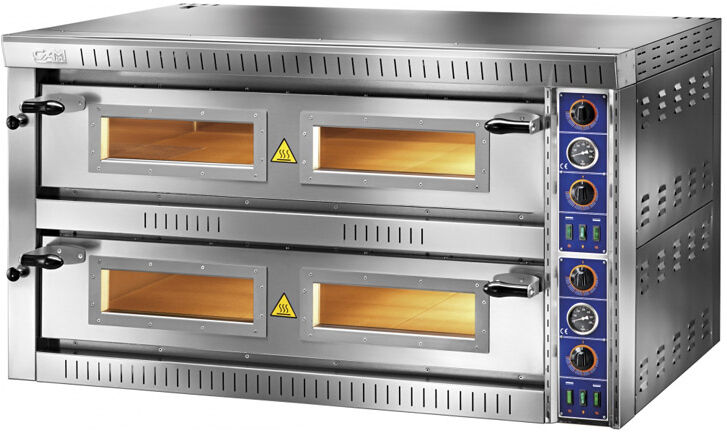 GAM International Forno per Pizza SB66G Girato con Doppia Camera - 6 + 6 Pizze Ø 34