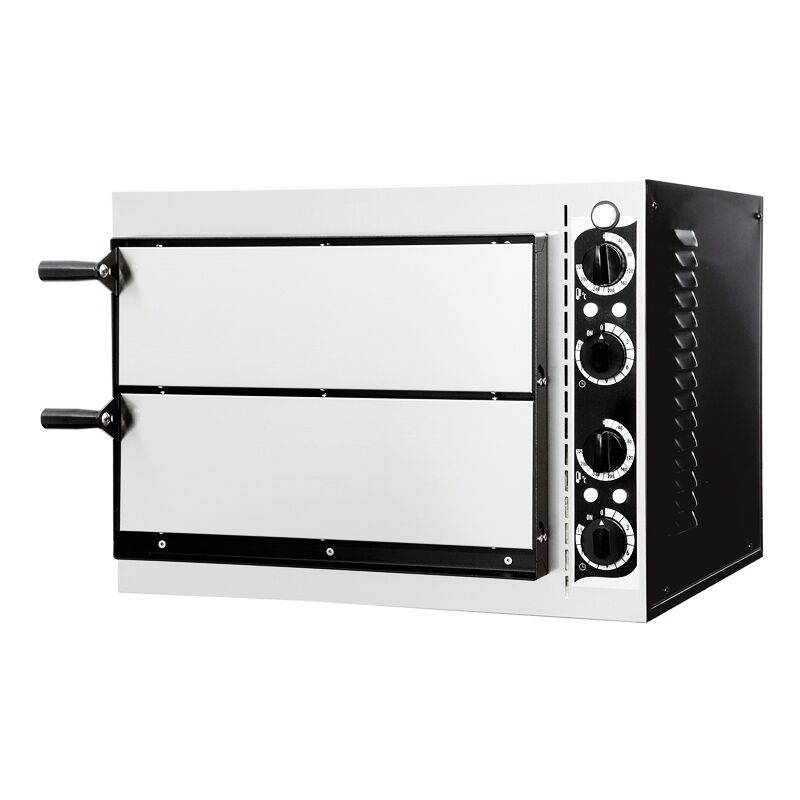 Prismafood Forno Pizza Elettrico Small Basic - 2 Camere - N° 1 + 1 Pizza Ø Cm 32