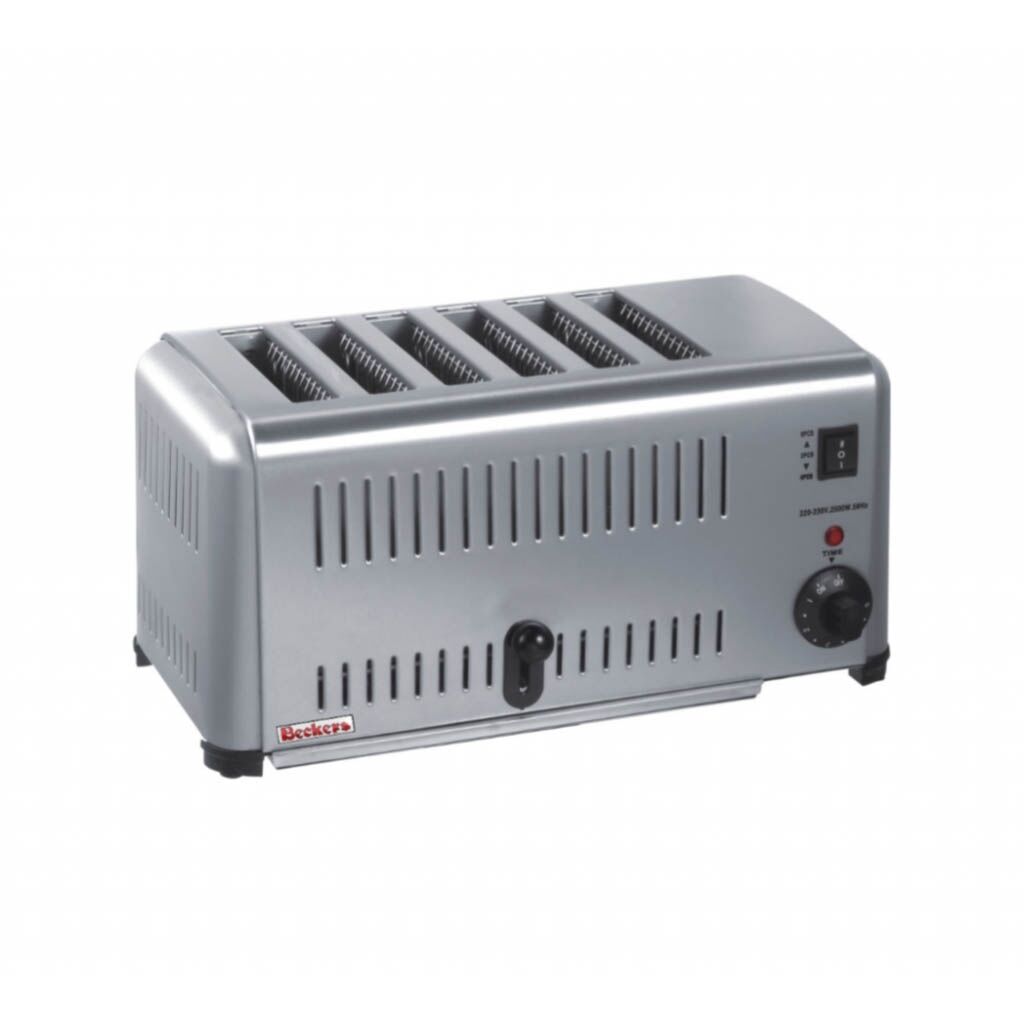 Beckers Toaster Tostapane Inox EV6 - 6 Forni