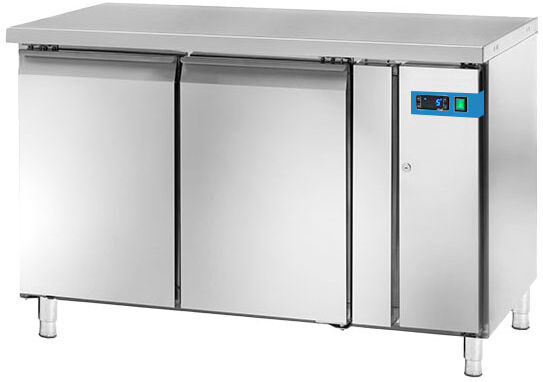 Tavolo refrigerato a motore remoto con n° 2 porte senza alzatina temp. da -2°C a +8°C prof. 60 cm