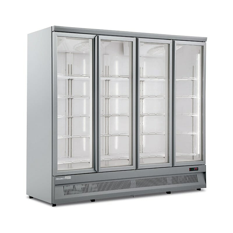 Frigo murale ventilato L 250 cm con porte battenti e temp da 0°C a +10°C serie MR