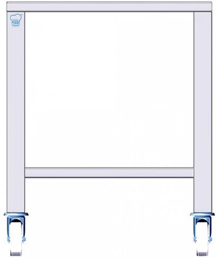 Tavolo in acciaio inox con ruote per forni