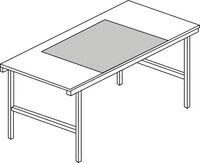 ratioform Tavolo da imballo System, foglio in acciaio inox, argento, 1000 x 800 mm