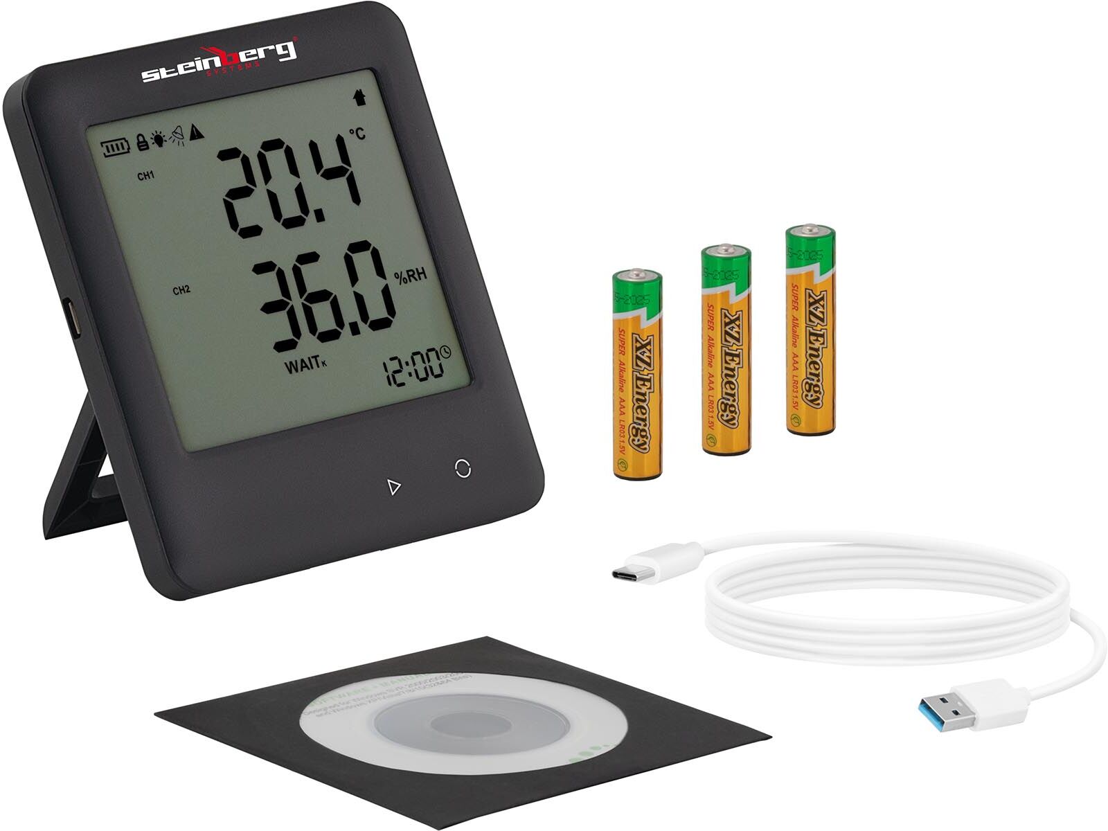 Steinberg Systems Datalogger - LCD -30 til +60°C - 0 til 100 % Rf 10030589