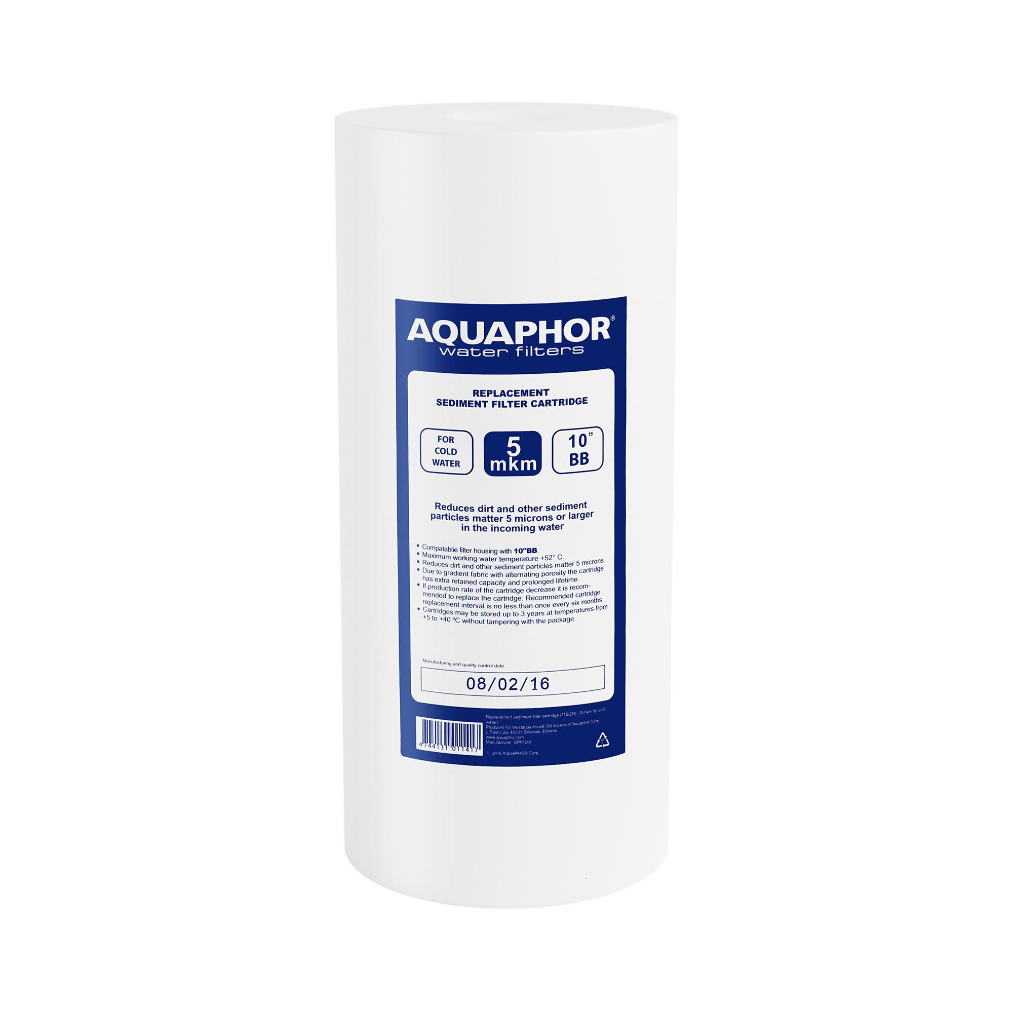 Aquaphor omvendt osmose vannfilter - 10" "10"" BB, 5 MICROM PP"