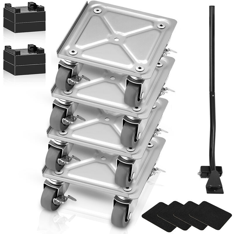 VEVOR Furniture Dolly, Furniture Moving Dollies with 360° pp Swivel Wheels & Carbon Steel Panel, 500 Lbs Capacity Furniture Lift Mover Tool Set for Moving
