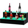 VEVOR LED Lighted Liquor Bottle Display Shelf, 20-inch LED Bar Shelves for Liquor, 2-Step Lighted Liquor Bottle Shelf for Home/Commercial Bar, Acrylic Lighted Bottle Display with Remote & App Control