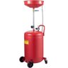 VEVOR Waste Oil Drain Tank 20 Gallon Portable Oil Drain Air Operated Drainer Oil Change, Oil Drain Container, Fluid Fuel Transfer Drainage Adjustable Funnel Height, with Pressure Regulating Valve