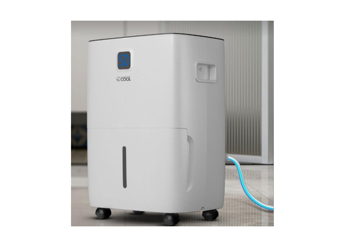 Commercial Cool 25 Pint Dehumidifier ,Portable Dehumidifier with Continuous Drainage 1500 Sq. Ft. - White
