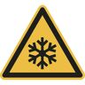 kaiserkraft Warnkennzeichen, Warnung vor Kälte, VE 10 Stk, Kunststoff, Schenkellänge 200 mm