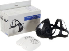 Dräger Safety AG & Co. KGaA Dräger X-plore 3500 M Atemschutzmaske Handwerker Set, 3-teilig, Atemschutzhalbmaske mit zwei Bajonettfiltern Pure P3, 1 Set, Größe M