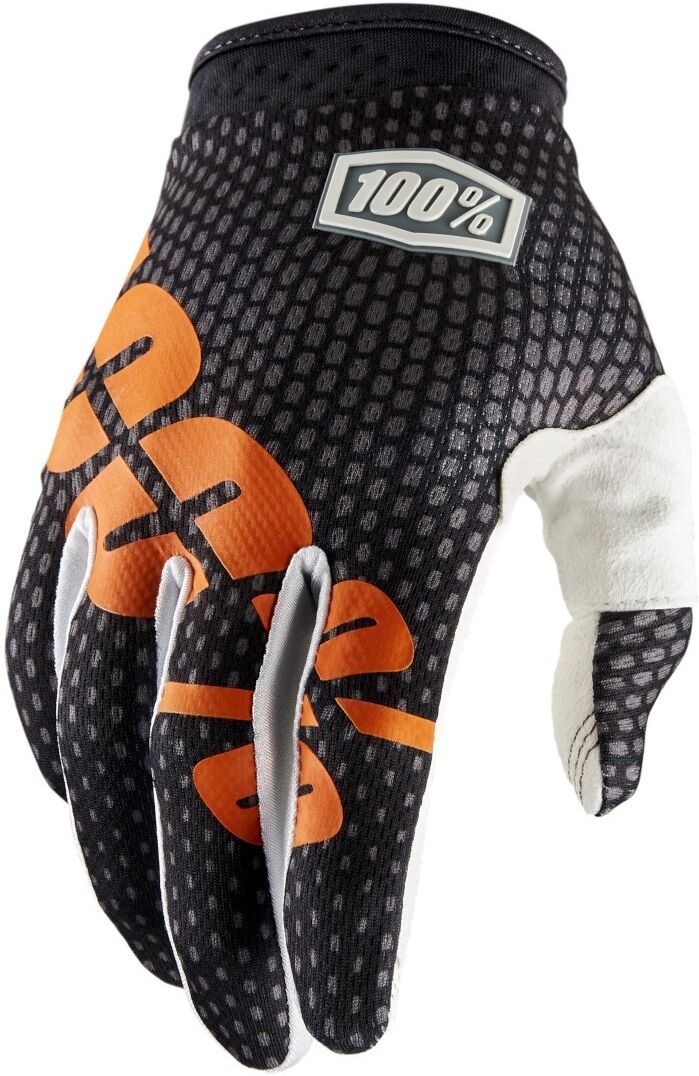 100% iTrack Dot Motocross Handschuhe Schwarz Orange XL