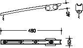 Hewi LifeSystem Aufrüstsatz-Spülauslösung 802.50.W041L98 Funktionstaste rot, Ausführung links, signalweiß, White Edition