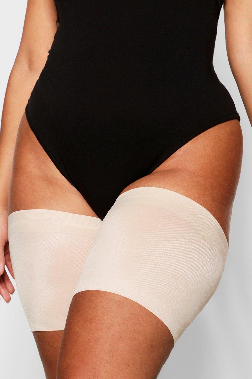 Boohoo Plus Anti Chafing Thigh Bands- Beige  - Size: 20