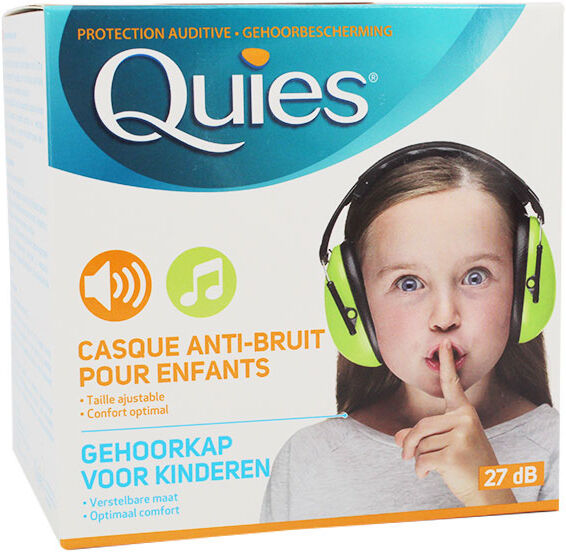 Quies Protection Auditive Casque Anti-Bruit Enfants Vert