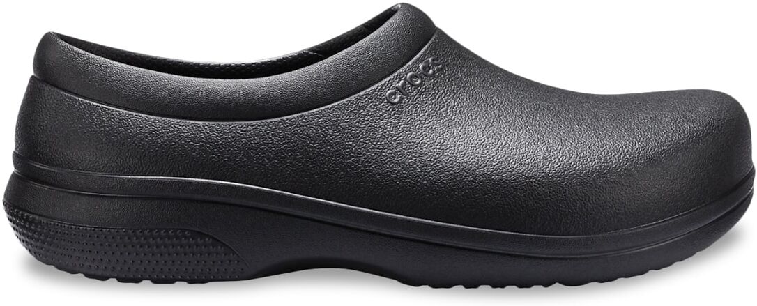 Crocs Men's On The Clock Slip-On Shoes in Black, Size 13 Medium