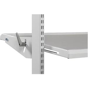 Treston Neigbarer Ablageboden, ESD, lichtgrau, Tiefe 650 mm, für Tischtiefe 750 mm