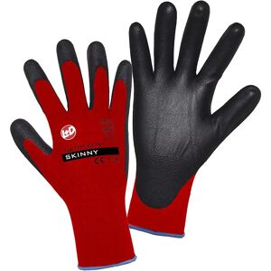 Leipold+Döhle Handschuhe SKINNY, rot / schwarz, VE 12 Paar, Größe 11 (XXL)