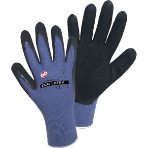Leipold+Döhle Handschuhe, VE 12 Paar, blau / schwarz, ECO LATEX FOAM, Größe 9 (L)
