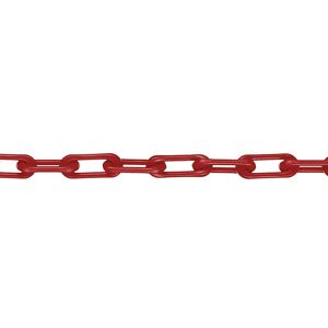 kaiserkraft Nylon-Gütekette, MNK-Güte 6, Bundlänge 50 m, rot