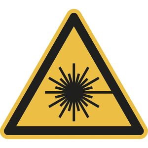 kaiserkraft Warnkennzeichen, Warnung vor Laserstrahl, VE 10 Stk, Folie, Schenkellänge 100 mm