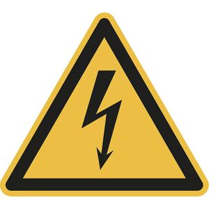 kaiserkraft Warnkennzeichen, Warnung vor gefährlicher elektrischer Spannung, VE 10 Stk, Folie, Schenkellänge 100 mm
