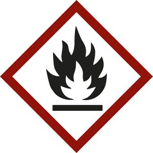 kaiserkraft Gefahrstoffkennzeichen, Flamme, VE 10 Stk, Folie, 105 x 105 mm