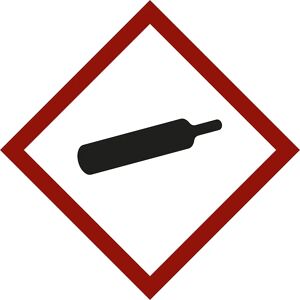kaiserkraft Gefahrstoffkennzeichen, Gasflasche, VE 10 Stk, Folie, 105 x 105 mm