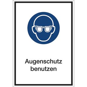 kaiserkraft Kombizusatzschilder für Gebotszeichen, Augenschutz benutzen, Folie, LxHxT 130 x 185 x 0.1 mm