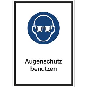 kaiserkraft Kombizusatzschilder für Gebotszeichen, Augenschutz benutzen, Folie, LxHxT 210 x 297 x 0.1 mm