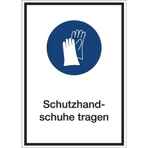 kaiserkraft Kombizusatzschilder für Gebotszeichen, Schutzhandschuhe tragen, Folie, LxHxT 210 x 297 x 0.1 mm