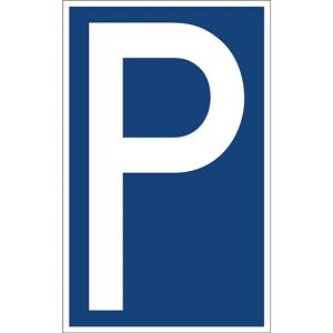 kaiserkraft Parkplatzkennzeichen, Kunststoff, Parkplatzkennzeichnung P, LxH 250 x 400 mm