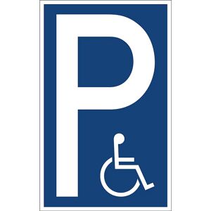 kaiserkraft Parkplatzkennzeichen, Kunststoff, P / Rollstuhlsymbol, LxH 250 x 400 mm