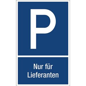 kaiserkraft Parkplatzkennzeichen, Kunststoff, P / Nur für Lieferanten, LxH 250 x 400 mm