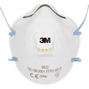 3M Atemschutzmaske 8822 FFP2 NR D mit Ausatemventil, VE 10 Stk, weiß