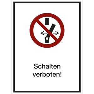 kaiserkraft Kombizusatzschild mit Text für Verbotszeichen, Schalten verboten!, VE 10 Stk, Magnetfolie, LxHxT 200 x 150 x 0,85 mm