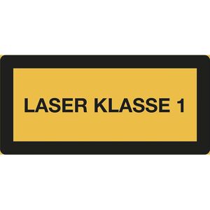 kaiserkraft Kombischilder mit Text für Warnkennzeichen, Laser Klasse 1, VE 10 Stk, Folie, LxH 100 x 50 mm