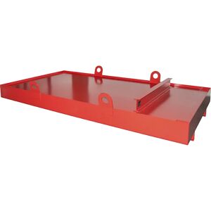 eurokraft pro Auffangwanne für Absetzcontainer, für Absetzcontainer, Auffangvolumen 1222 l, rot