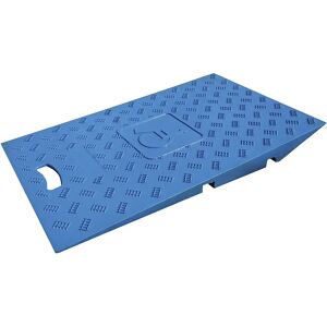 kaiserkraft Rollstuhlrampen-Set für Kabelbrücke, LxBxH 744 x 440 x 75 mm, blau