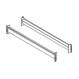 eurokraft pro Schwerlastregal-Auflagetraversen, Paar, Kastentraversen zur Einlage von Spanplatten, Länge 1350 mm, Fachlast 1500 kg, rot RAL 3000