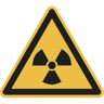 kaiserkraft Warnkennzeichen, Warnung vor radioaktiven Stoffen oder ionisierenden Strahlen, VE 10 Stk, Folie, Schenkellänge 200 mm