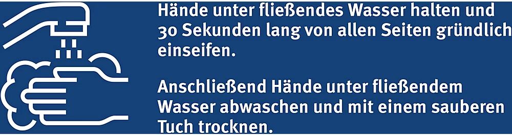 Rettungszeichen, VE 10 Stk Hände waschen LxH 150 x 50 mm