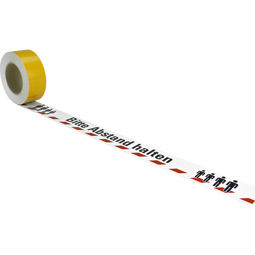 Bodenmarkierungsband Aufdruck: Abstand halten Länge 16 m, Breite 50 mm