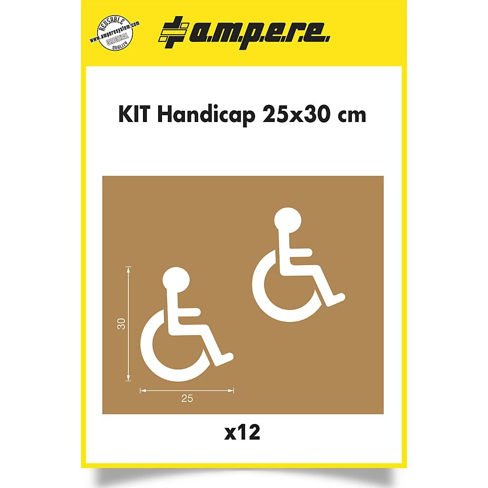 a.m.p.e.r.e Schablonenset Handicapsymbol HxB 300 x 250 mm 12 Schablonen, Karton