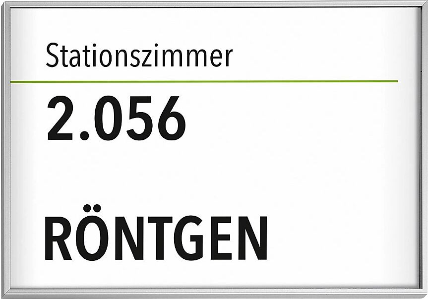 Türschild DIN A5 quer, HxB 150,5 x 212,5 mm verkehrsweiß