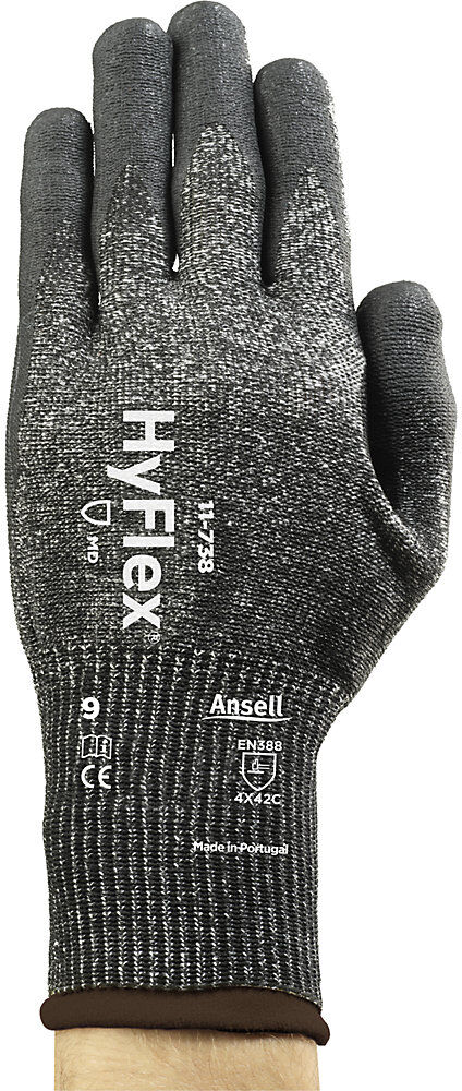 Ansell Arbeitshandschuh HyFlex® 11-738 schwarz, 1 Paar Größe 7