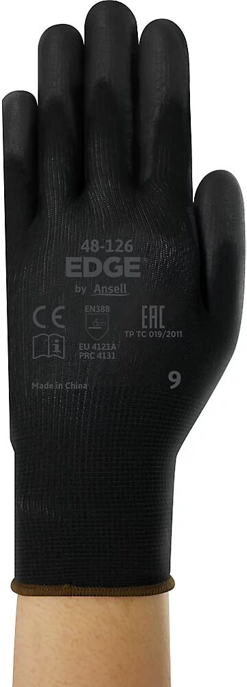 Ansell Arbeitshandschuh EDGE® 48-126 schwarz, VE 12 Paar Größe 6