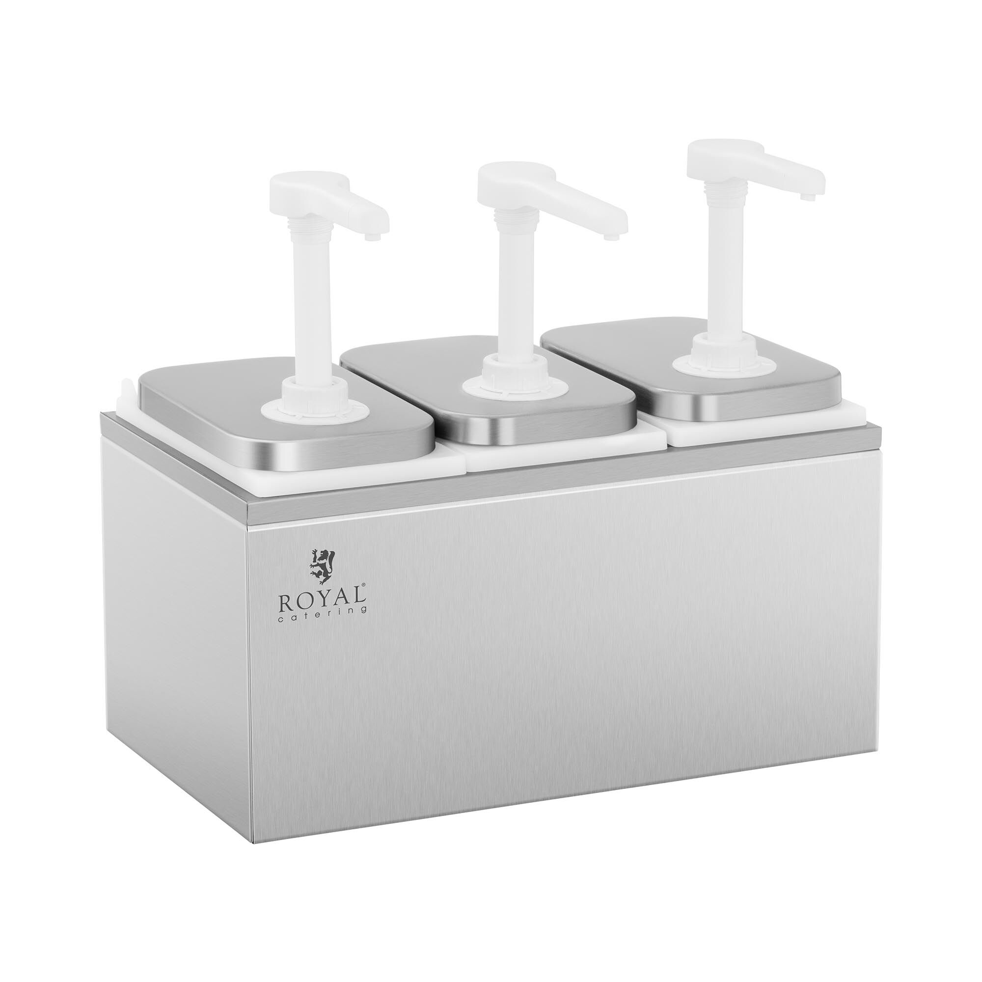 Royal Catering Saucenspender - 3 Pumpen - 3 x 2 L