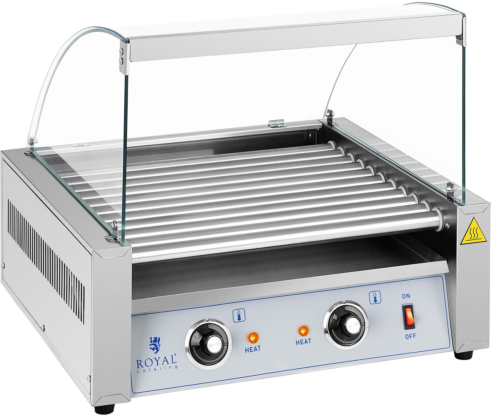 Royal Catering Hot Dog Grill - 11 Rollen - Royal Catering - Edelstahl